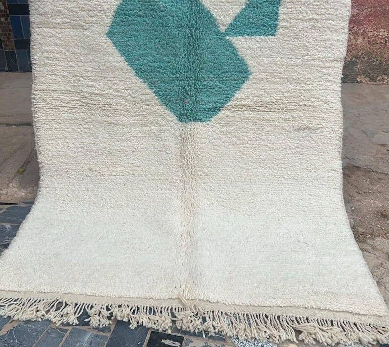 Ręcznie tkany dywan 100x200 cm, wełna, multikolor, Maroko - 209539