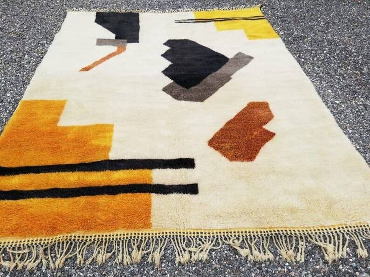 Ręcznie tkany dywan 100x200 cm, wełna, multikolor, Maroko - 209529