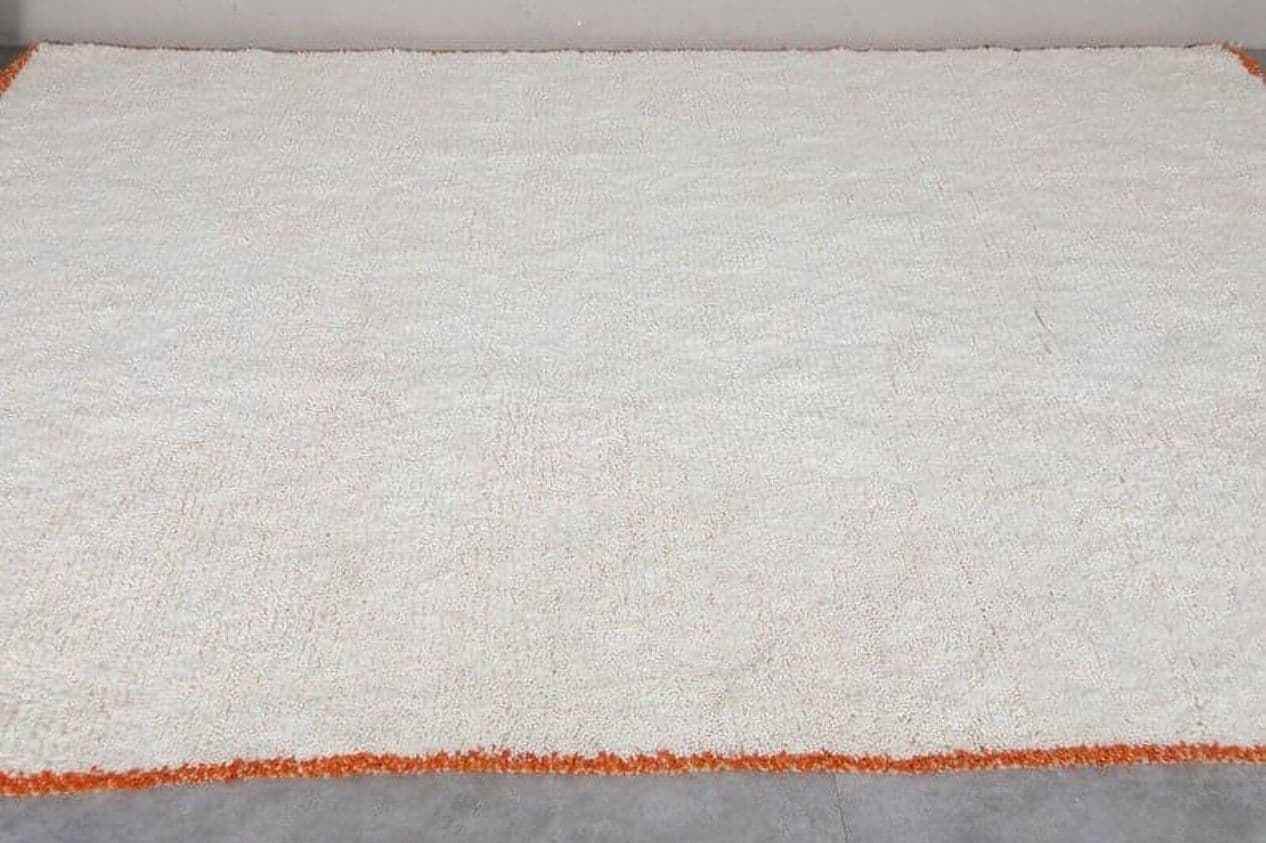 Handwoven rug 150x250 cm, wool, white, Morocco - 209510