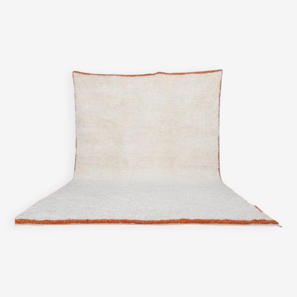 Handwoven rug 150x250 cm, wool, white, Morocco - 209506