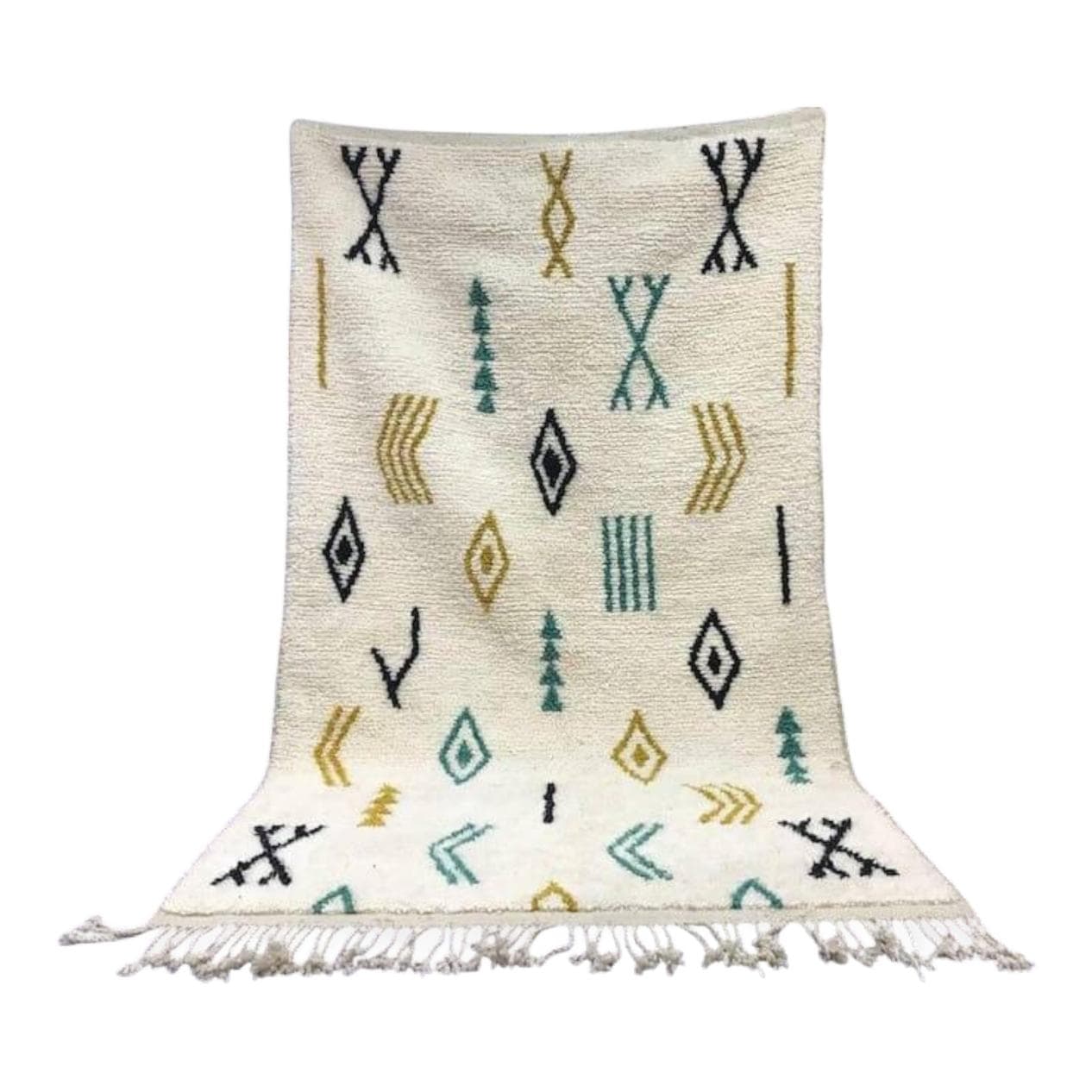 Handwoven rug 200x300 cm, wool, multicolor, Morocco