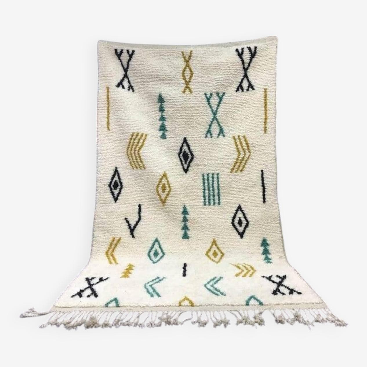 Handwoven rug 200x300 cm, wool, multicolor, Morocco - 209471