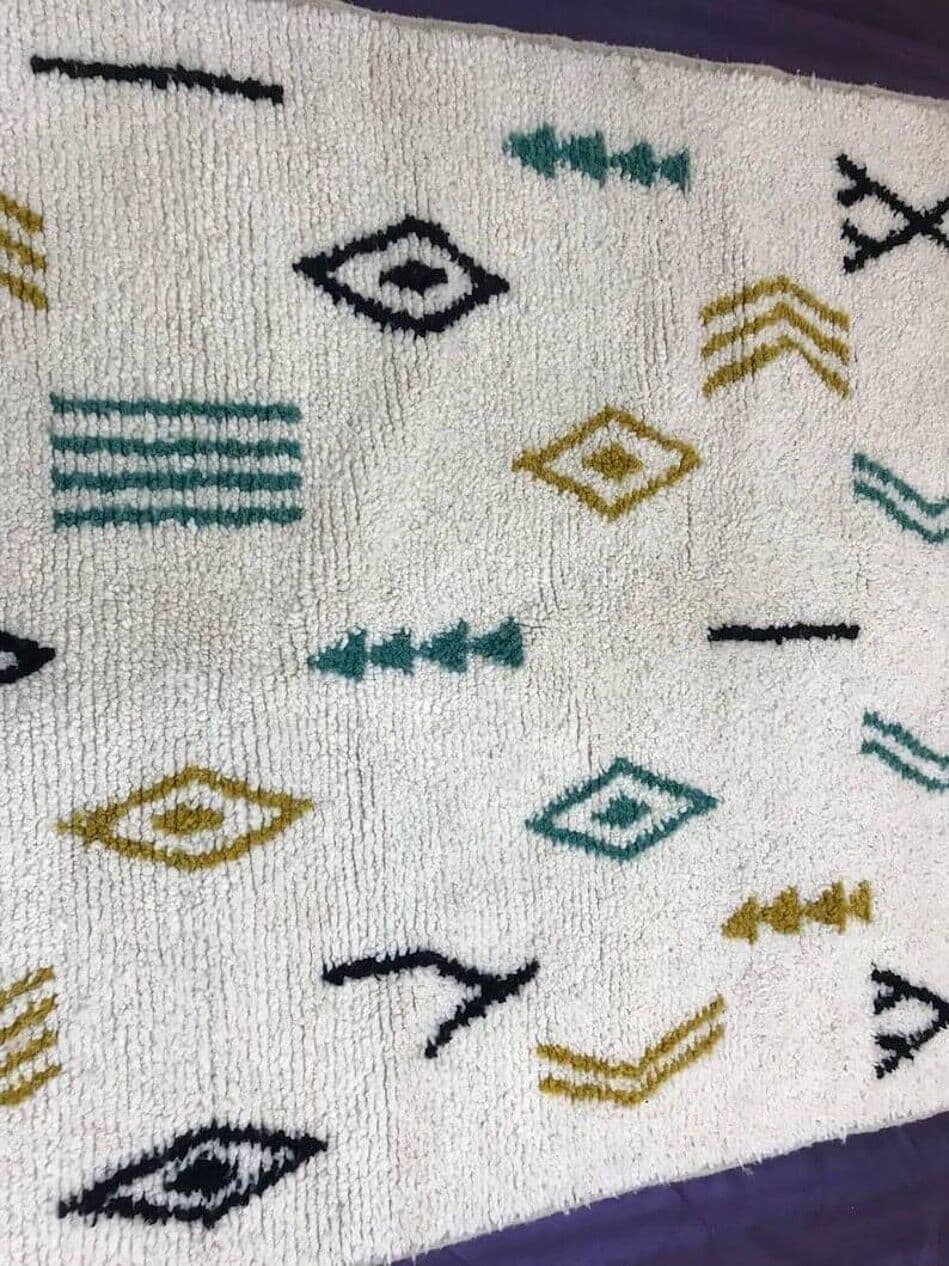 Handwoven rug 200x300 cm, wool, multicolor, Morocco - 209475