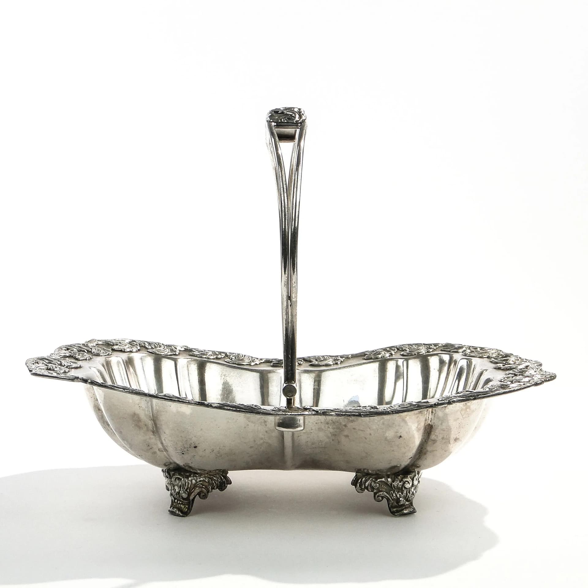 Fruit basket, Rococo Revival, silver-plated copper, Fraget, Poland, 19th c. - 15129