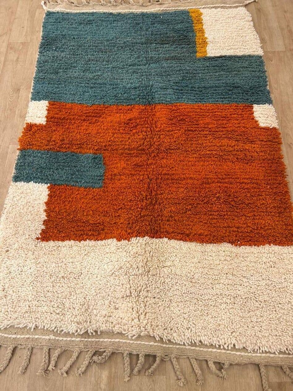 Ręcznie tkany dywan 150x250 cm, wełna, multikolor, Maroko - 209436