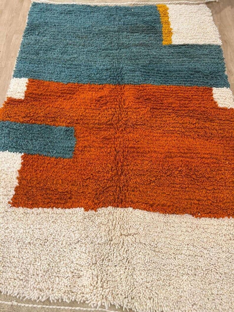 Ręcznie tkany dywan 150x250 cm, wełna, multikolor, Maroko - 209435