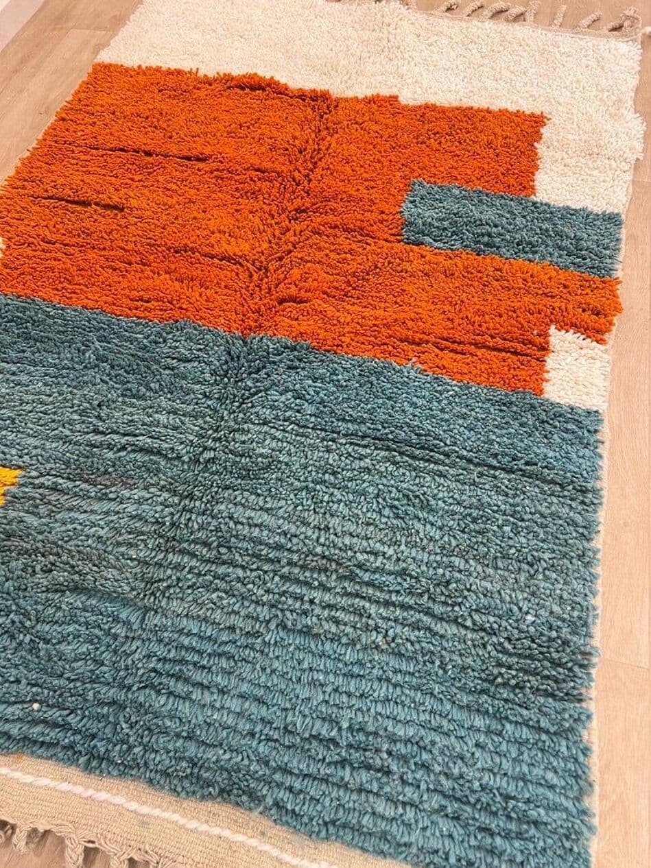 Ręcznie tkany dywan 200x300 cm, wełna, multikolor, Maroko - 209429