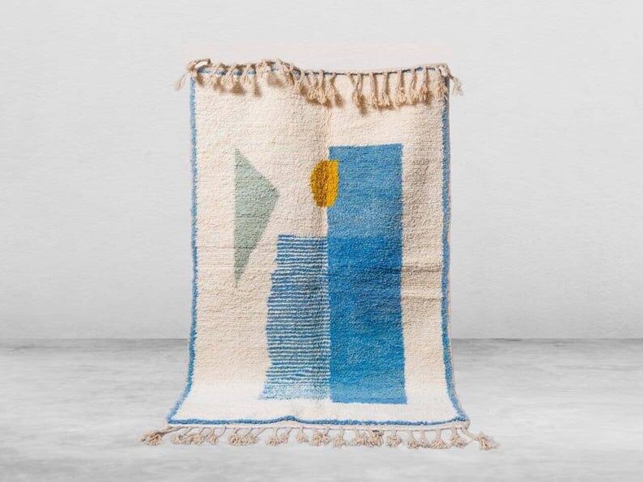 Handwoven rug 200x300 cm, wool, multicolour, Morocco - 209396