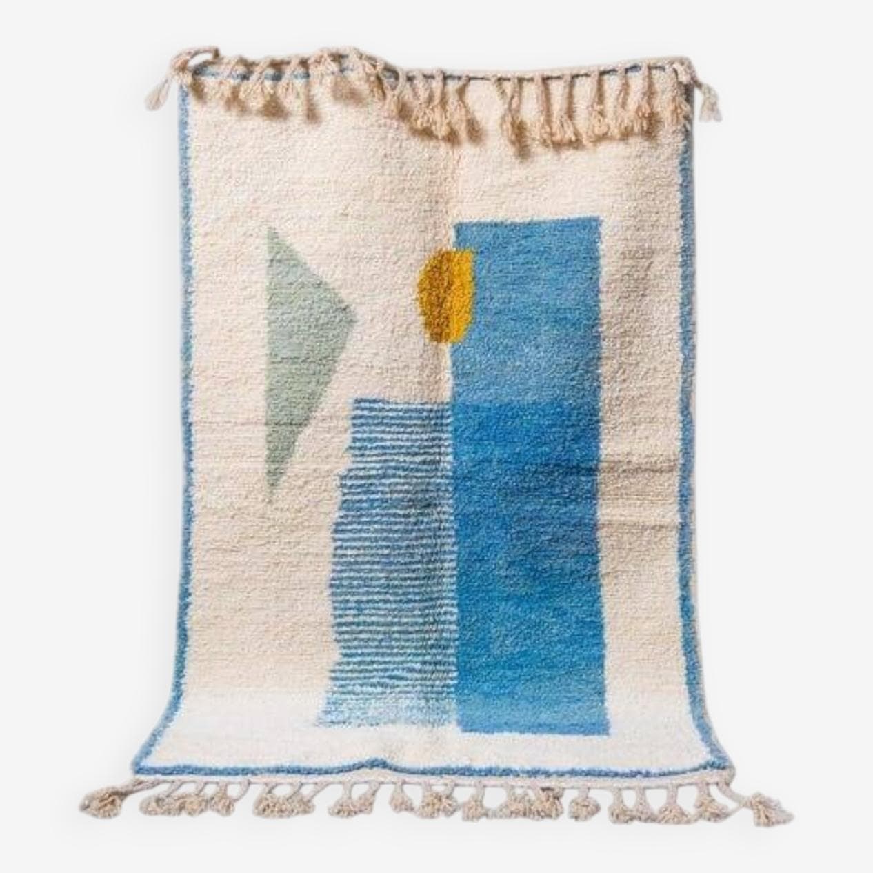 Handmade rug 150x250 cm, wool, multicolor, Morocco - 209363