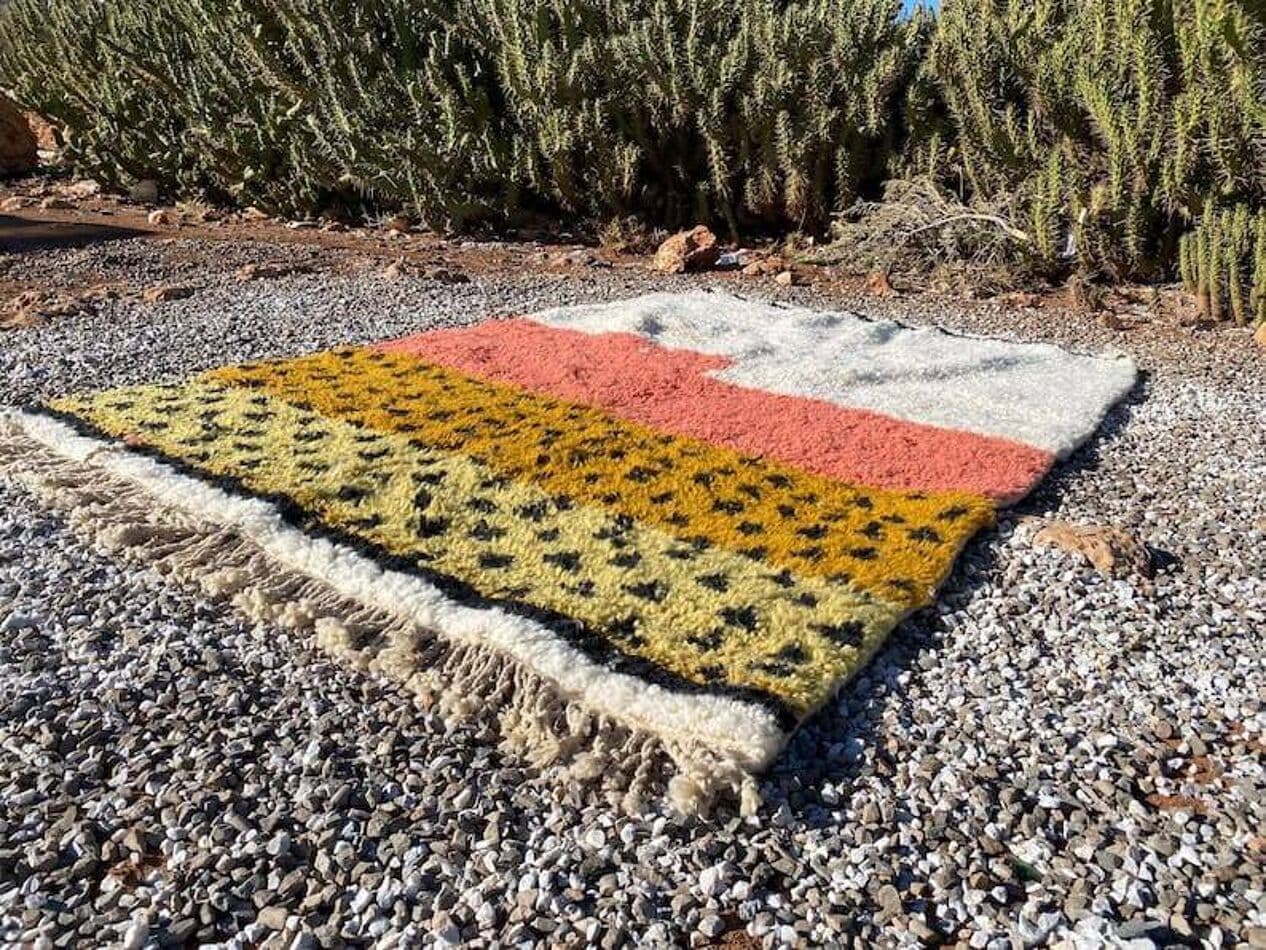 Handmade rug 150x250 cm, wool, multicolour, Morocco - 209349