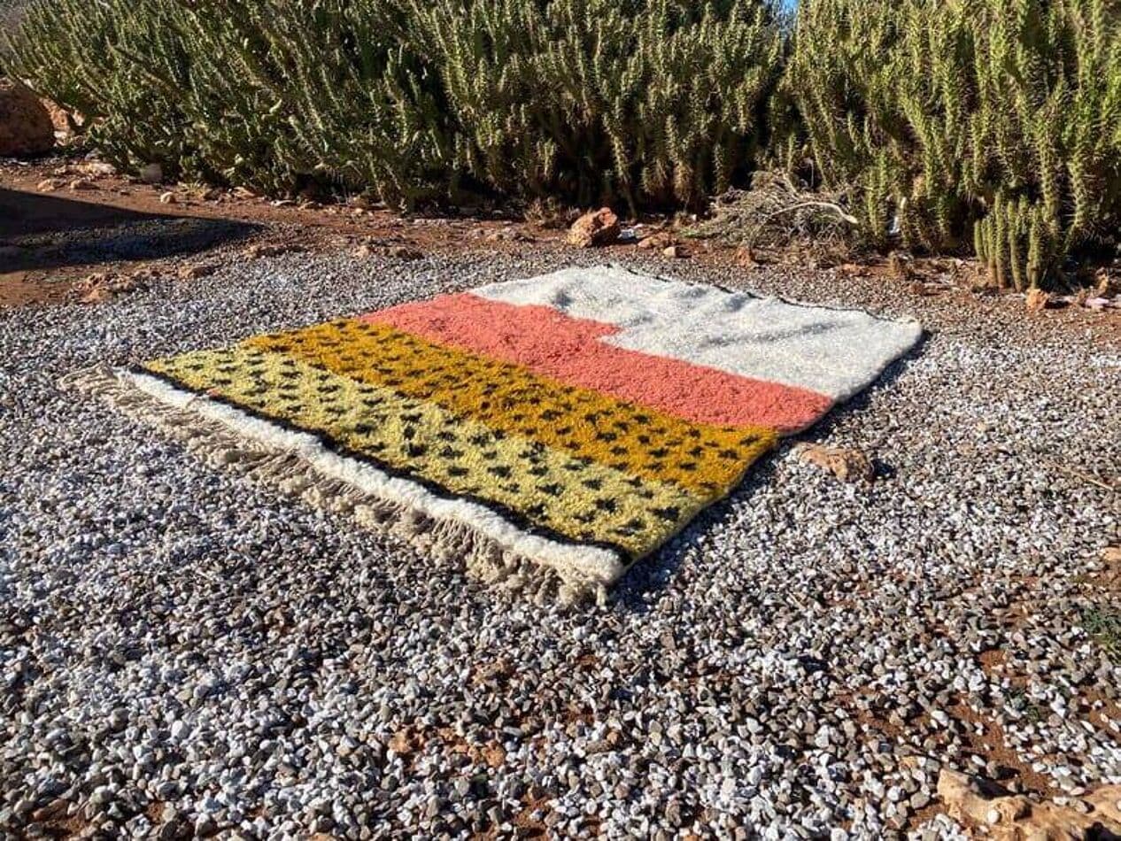 Handmade rug 150x250 cm, wool, multicolour, Morocco - 209348