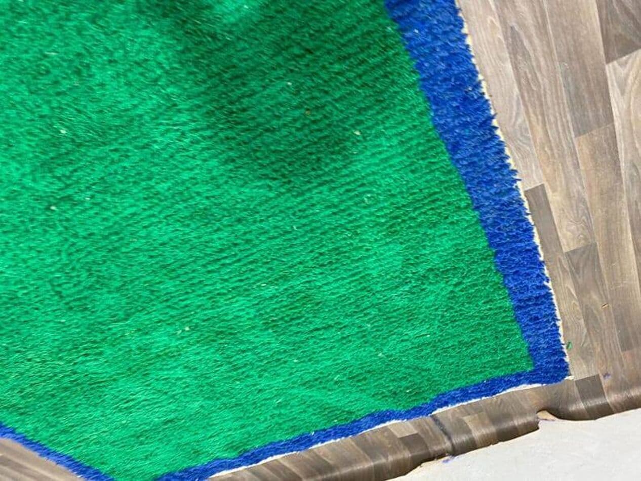 Handwoven rug 200x300 cm, wool, green, blue, Morocco - 209296