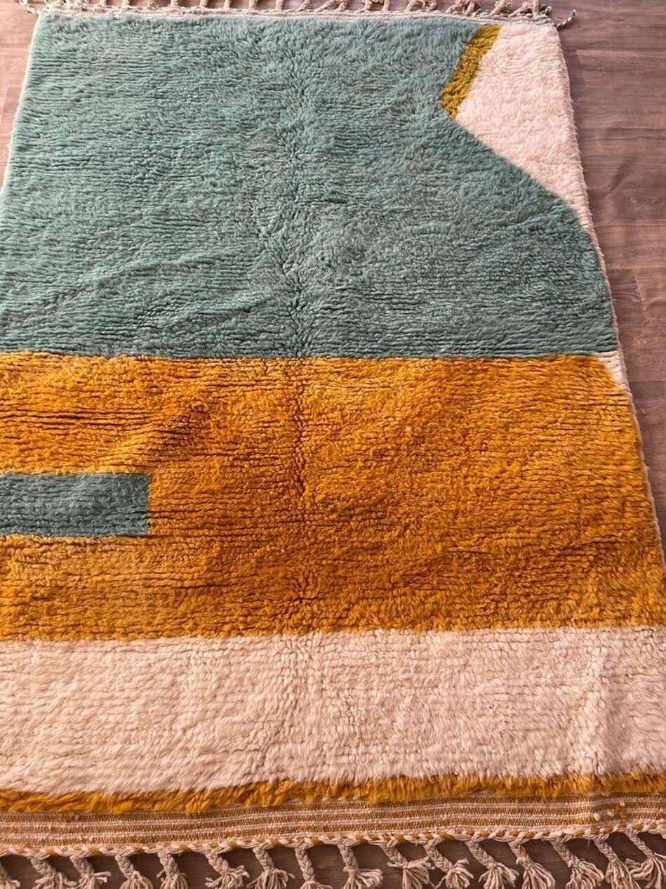 Ręcznie tkany dywan 150x250 cm, wełna, multikolor, Maroko - 209601