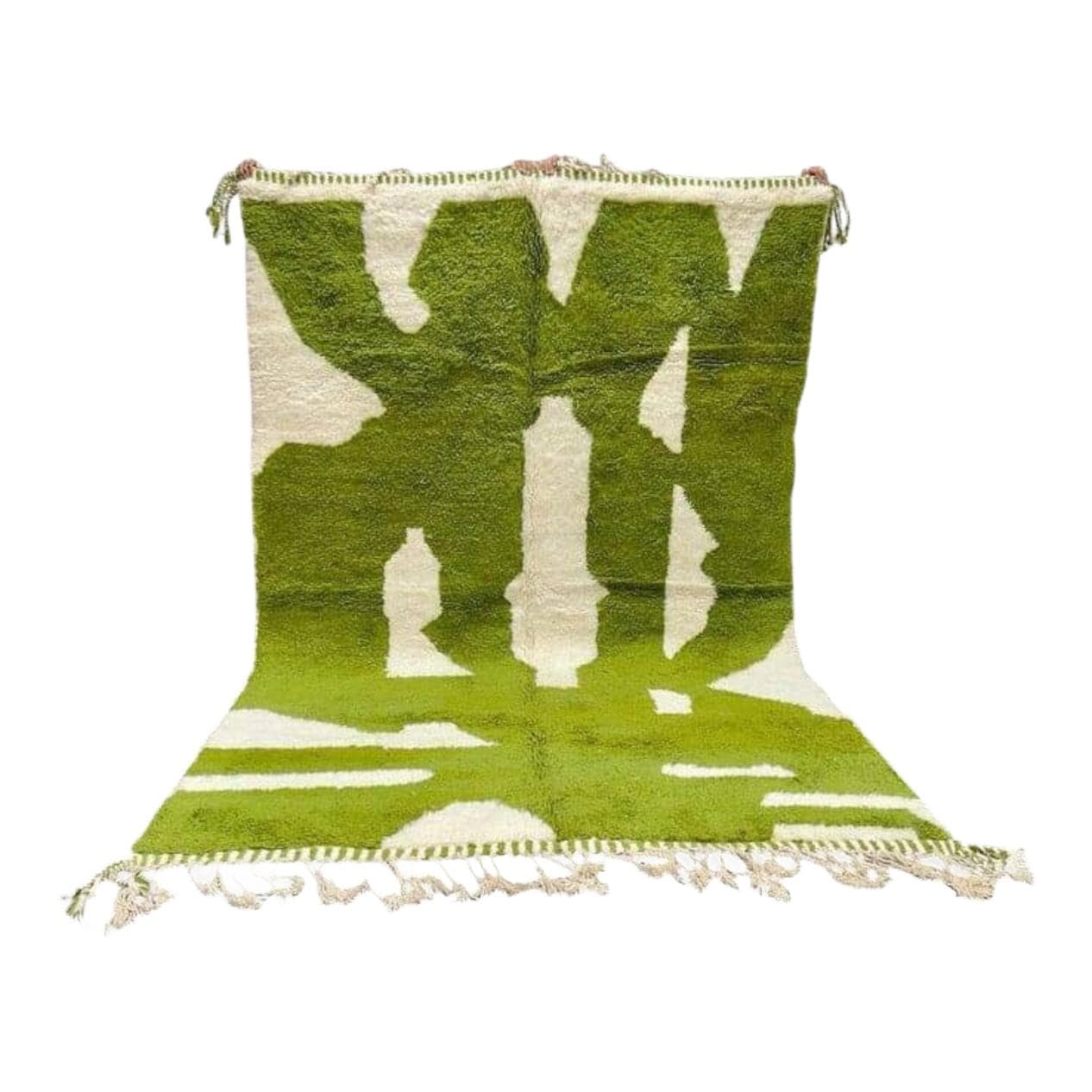 Ręcznie tkany dywan 150x250 cm, wełna, zielony, Maroko - 209654