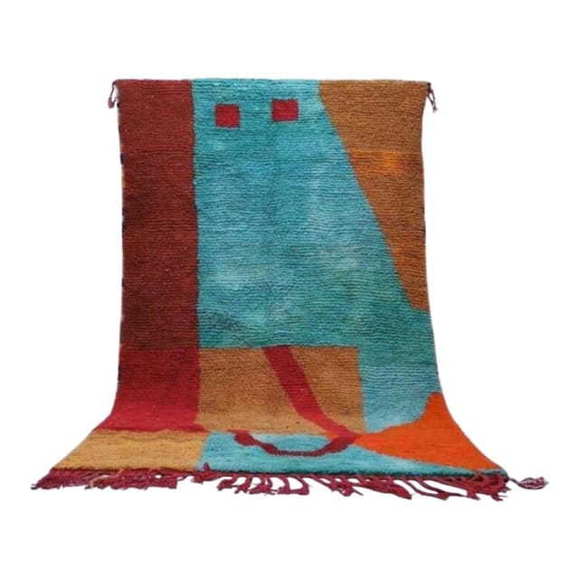 Handwoven rug 200x300 cm, wool, multicolor, Morocco - DIMENSION
