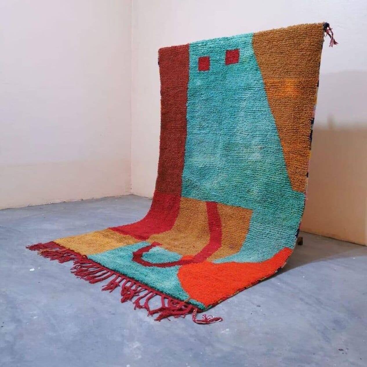 Handwoven rug 200x300 cm, wool, multicolor, Morocco - 210083