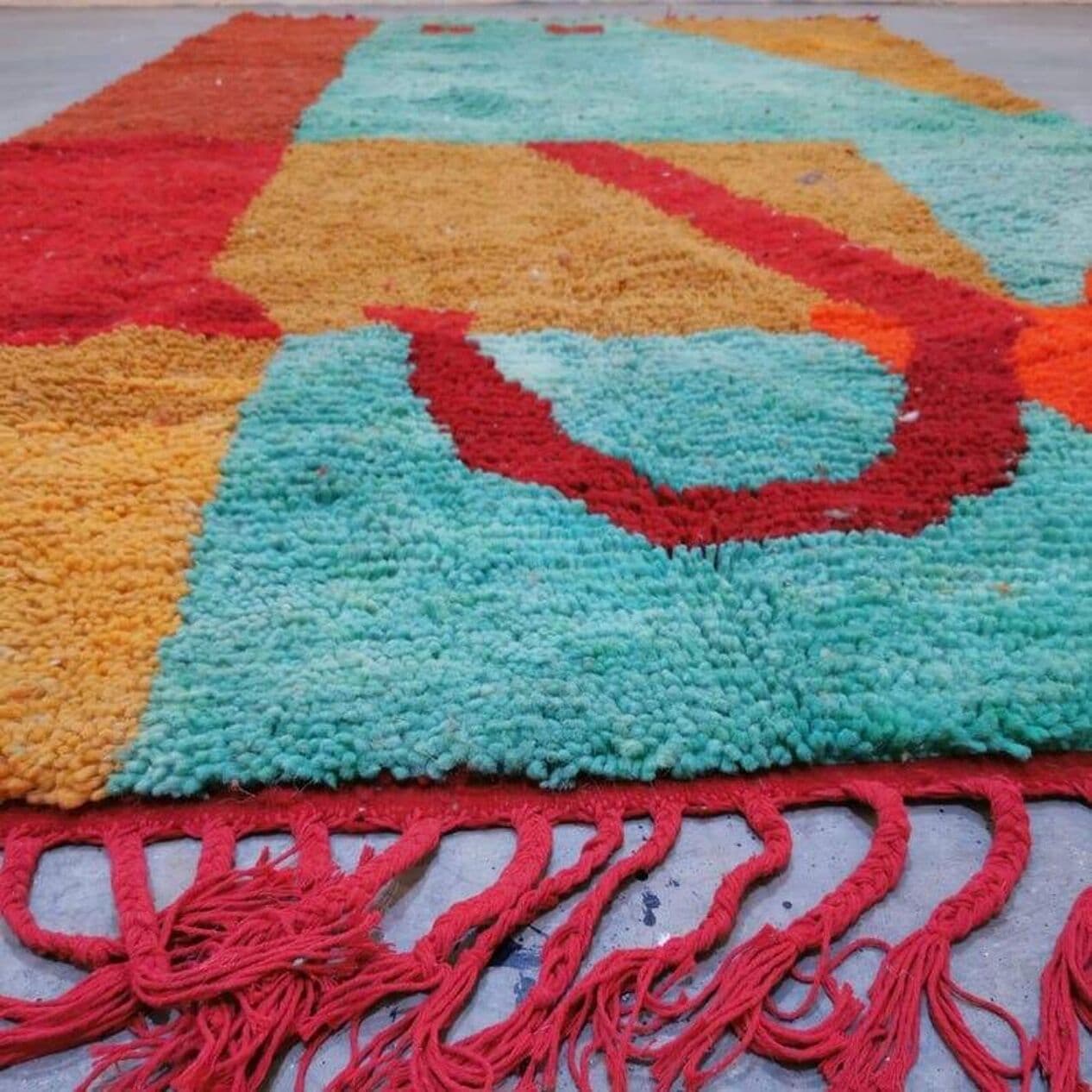 Handwoven rug 200x300 cm, wool, multicolor, Morocco - 210084