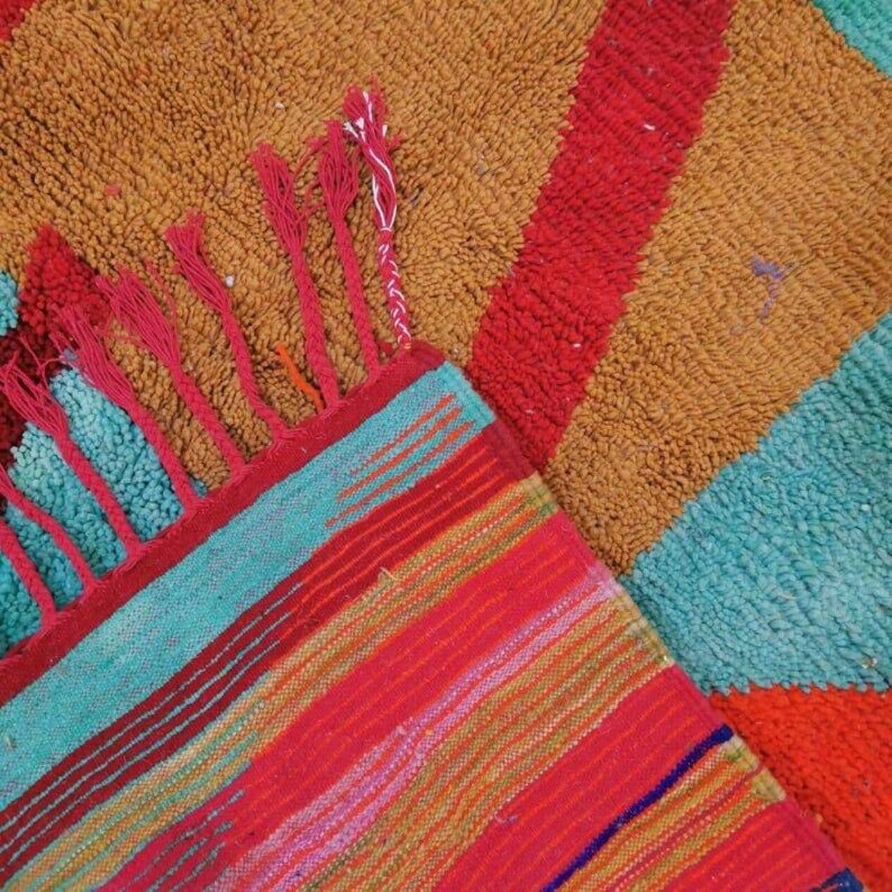 Handwoven rug 200x300 cm, wool, multicolor, Morocco - 210080