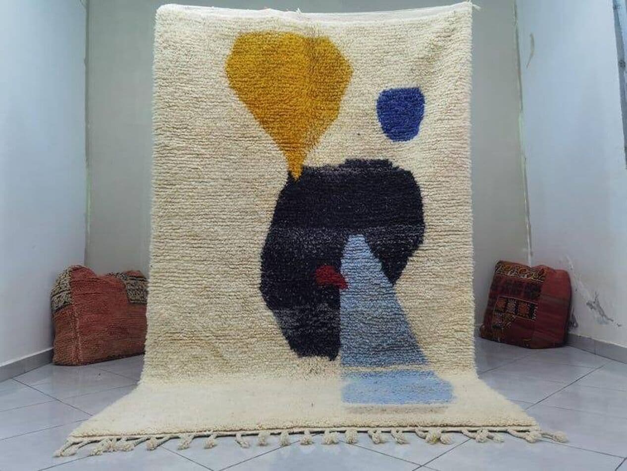 Ręcznie tkany dywan 150x250 cm, wełna, multikolor, Maroko - 210068