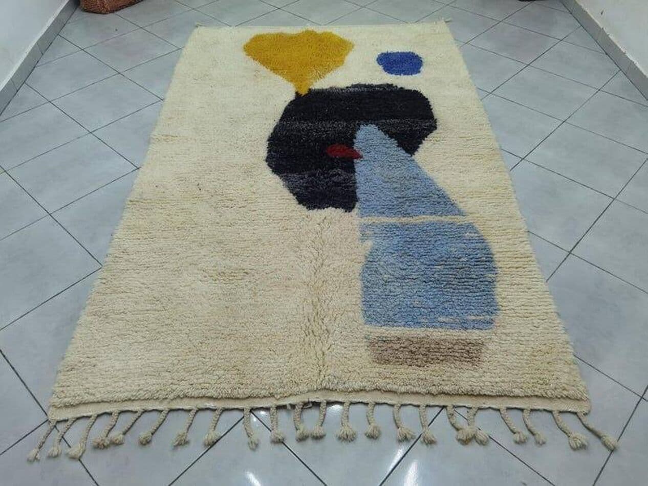 Ręcznie tkany dywan 150x250 cm, wełna, multikolor, Maroko - 210069