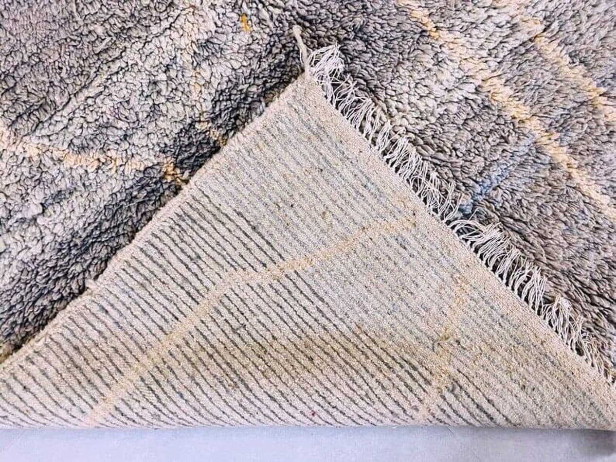 Ręcznie tkany dywan 150x250 cm, wełna, szary, beżowy, Maroko - 210038