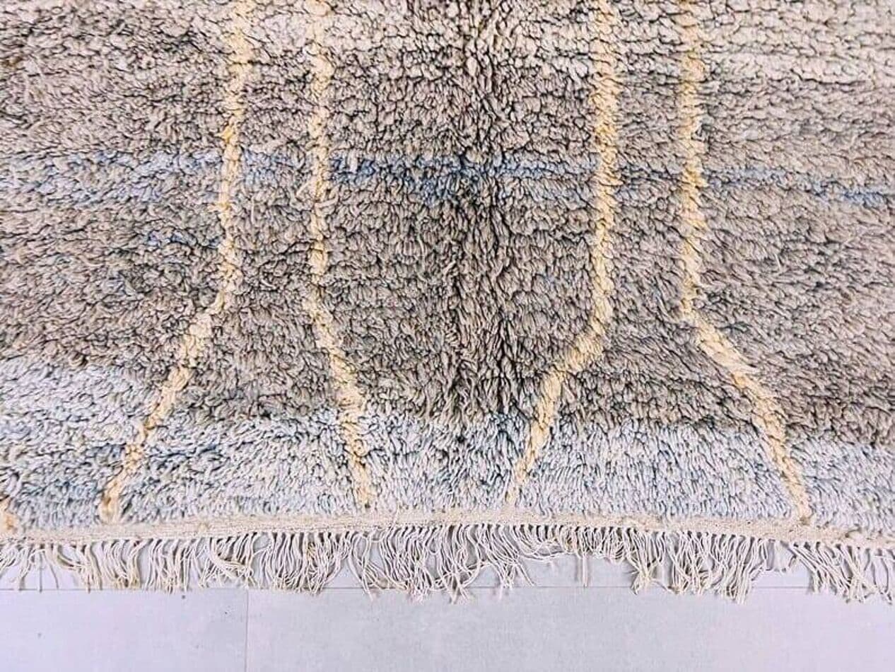 Ręcznie tkany dywan 150x250 cm, wełna, szary, beżowy, Maroko - 210037