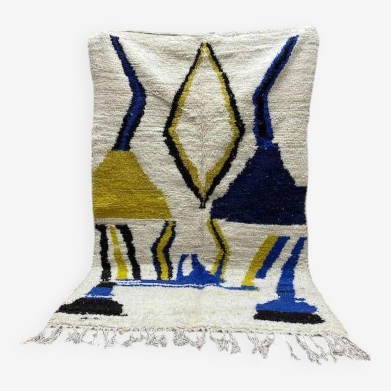 Ręcznie tkany dywan 150x250 cm, wełna, multikolor, Maroko - 210013