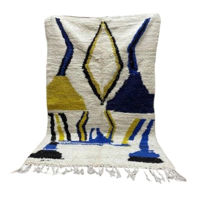 Ręcznie tkany dywan 150x250 cm, wełna, multikolor, Maroko - WYMIARY