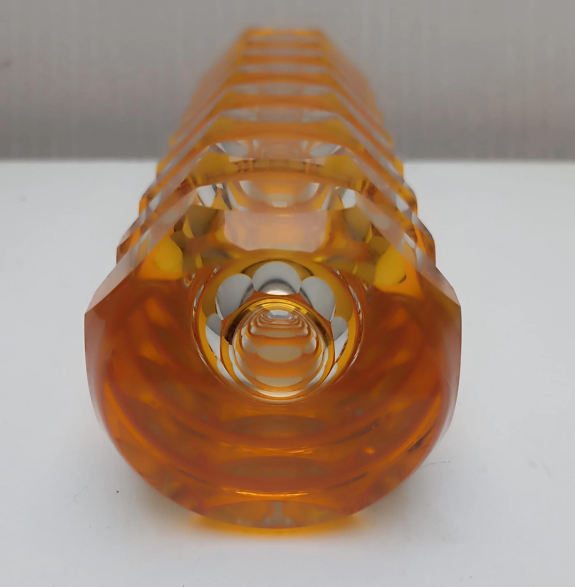 Wazon Art Deco, szkło pomarańczowy, Carl Meltzer, Czechosłowacja, lata 20. - 15259