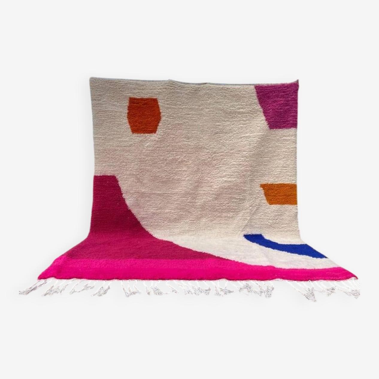 Handwoven rug 200x300 cm, wool, multicolor, Morocco - 209918