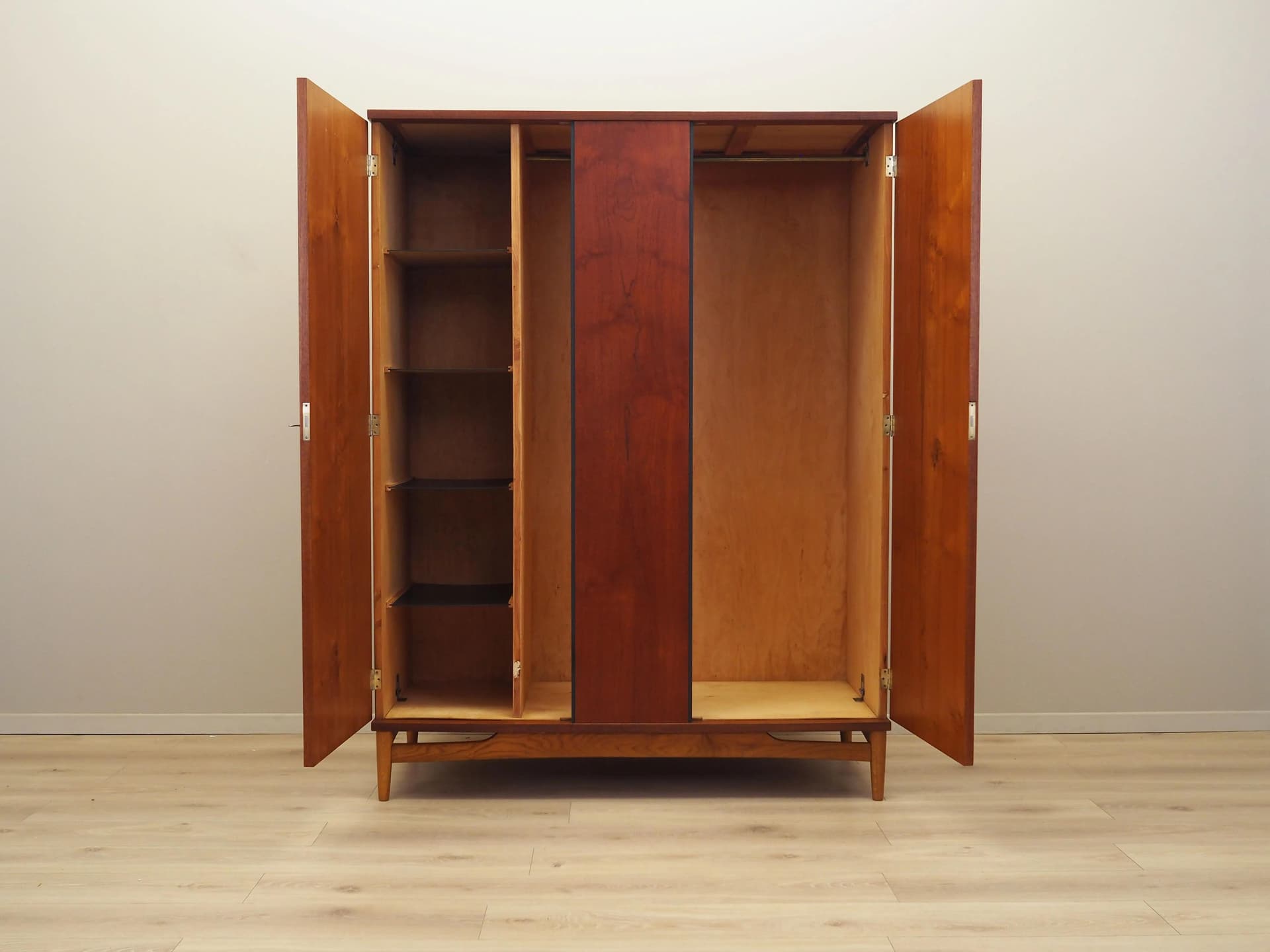 Wardrobe, orange teak, Denmark, 1960s. - 15199