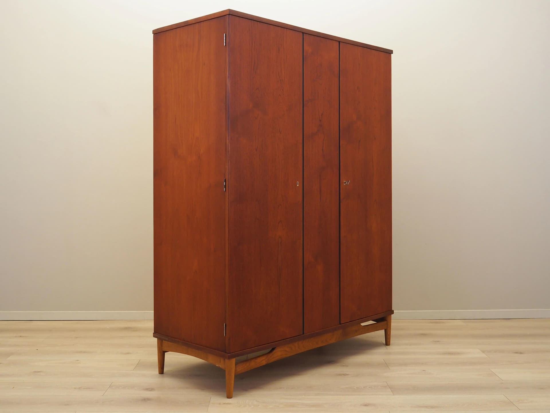 Wardrobe, orange teak, Denmark, 1960s. - 15201