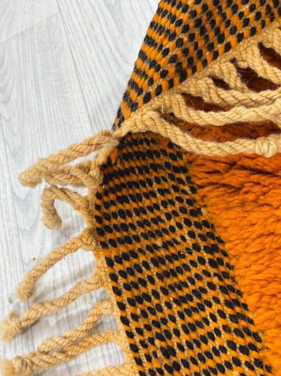 Ręcznie tkany dywan 150x250 cm, wełna, pomarańczowy, Maroko - 209893