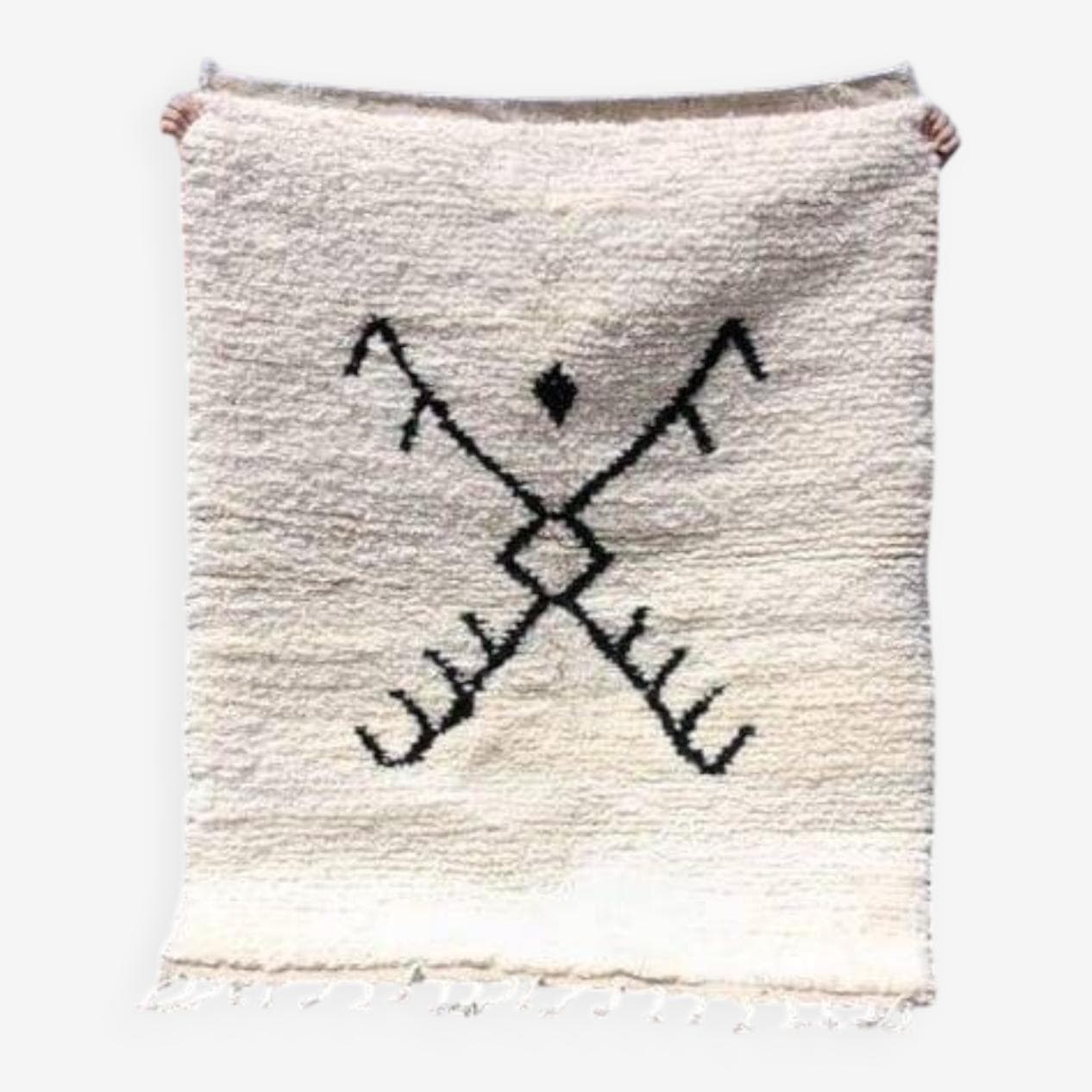 Ręcznie tkany dywan 150x250 cm, wełna, biały, Maroko - 209857