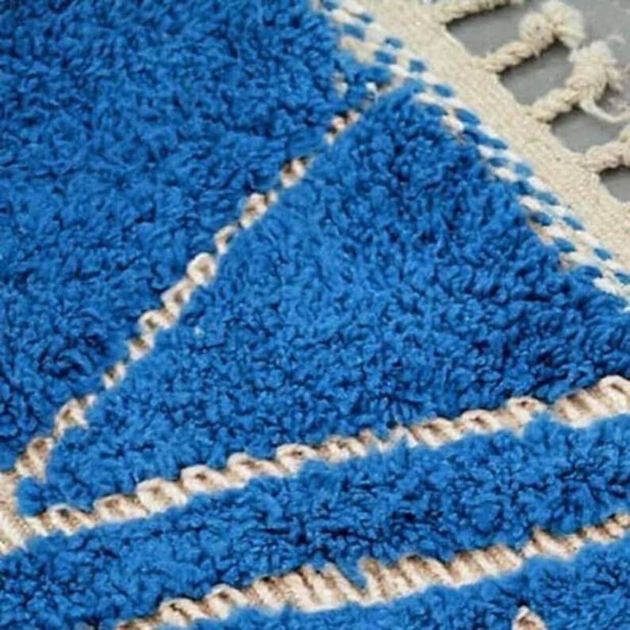 Handwoven rug 200x300 cm, wool, blue, Morocco - 209844