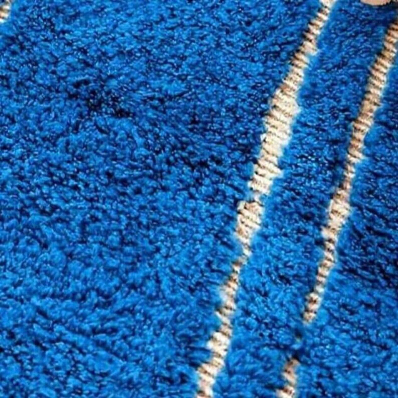 Handwoven rug 200x300 cm, wool, blue, Morocco - 209845