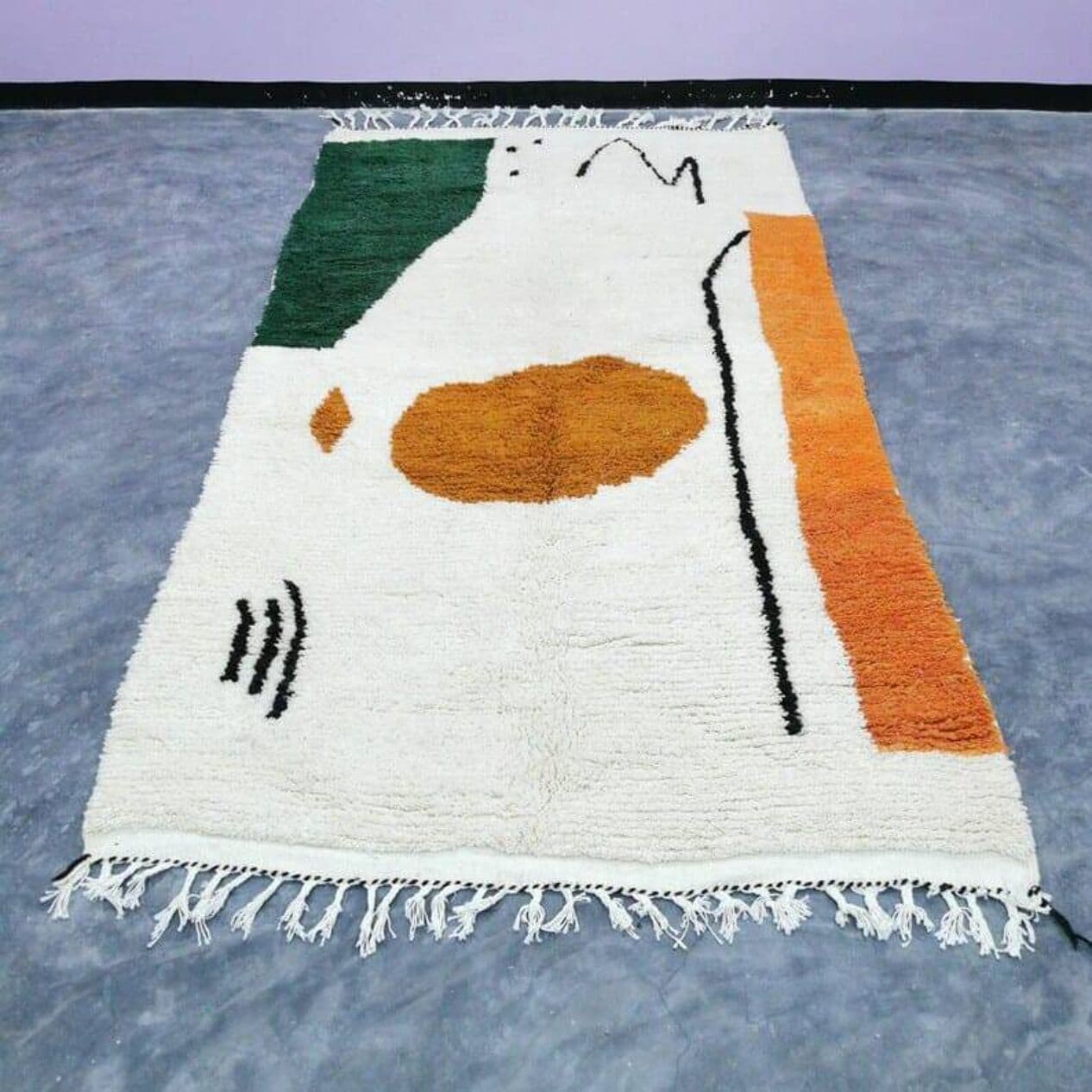 Ręcznie tkany dywan 150x250 cm, wełna, multikolor, Maroko - 209777