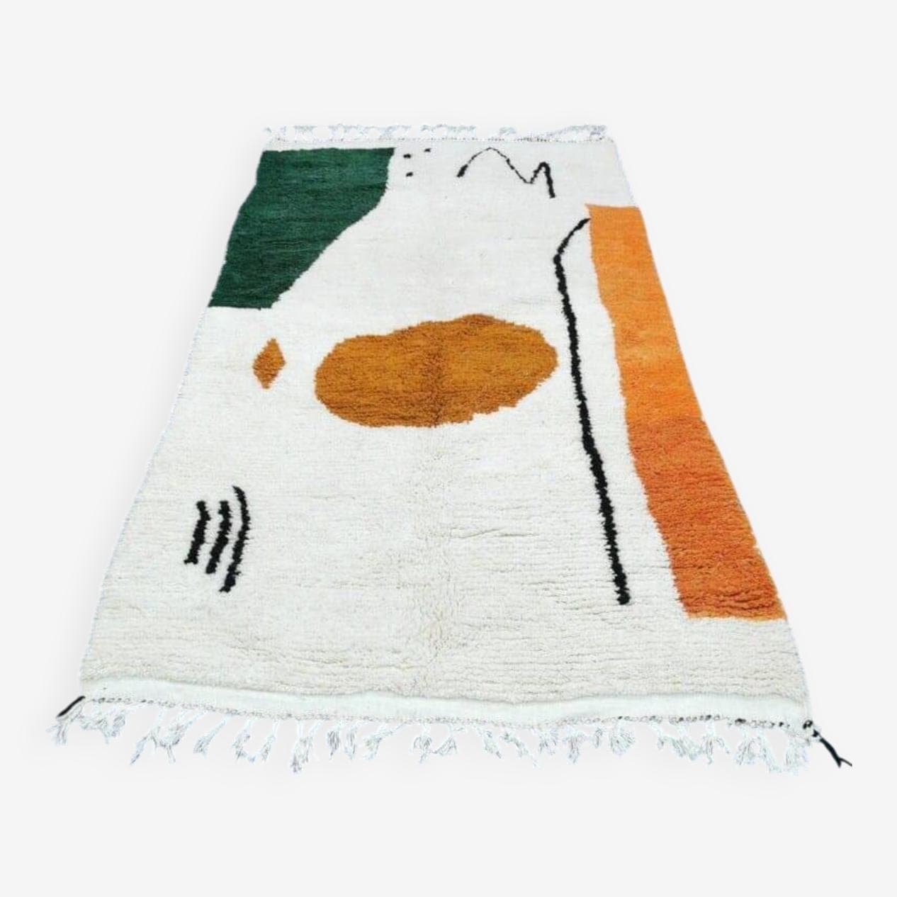 Ręcznie tkany dywan 150x250 cm, wełna, multikolor, Maroko - 209776