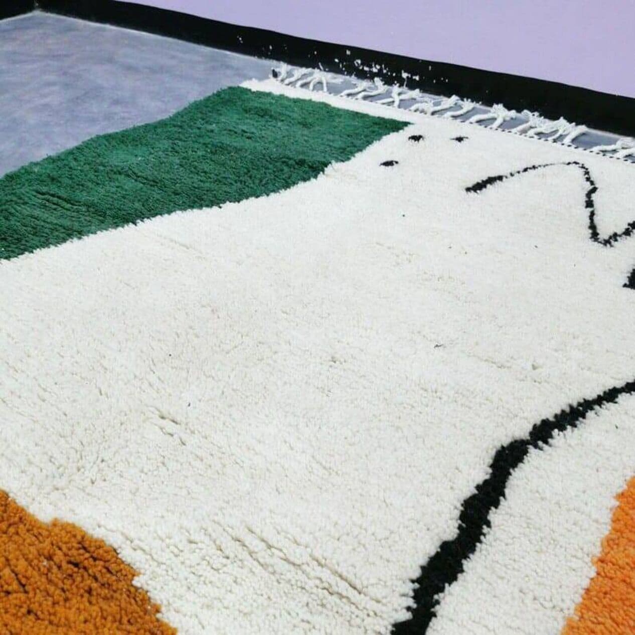 Ręcznie tkany dywan 150x250 cm, wełna, multikolor, Maroko - 209782