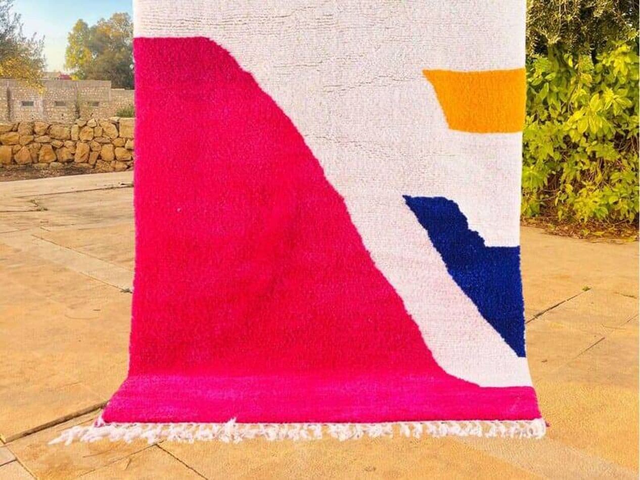 Ręcznie tkany dywan 150x250 cm, wełna, multikolor, Maroko - 209773