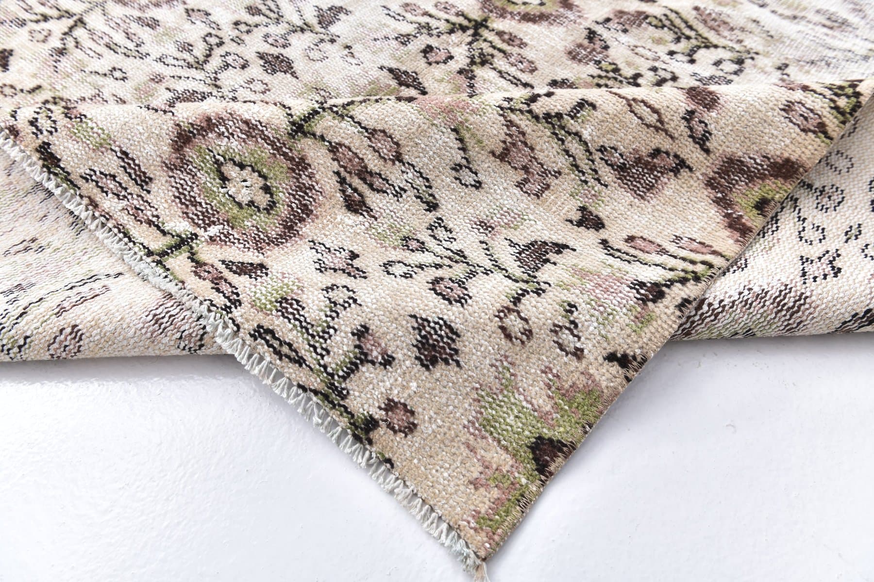 Rug 227x155 cm, beige, wool, Turkey, 1970s - 210197