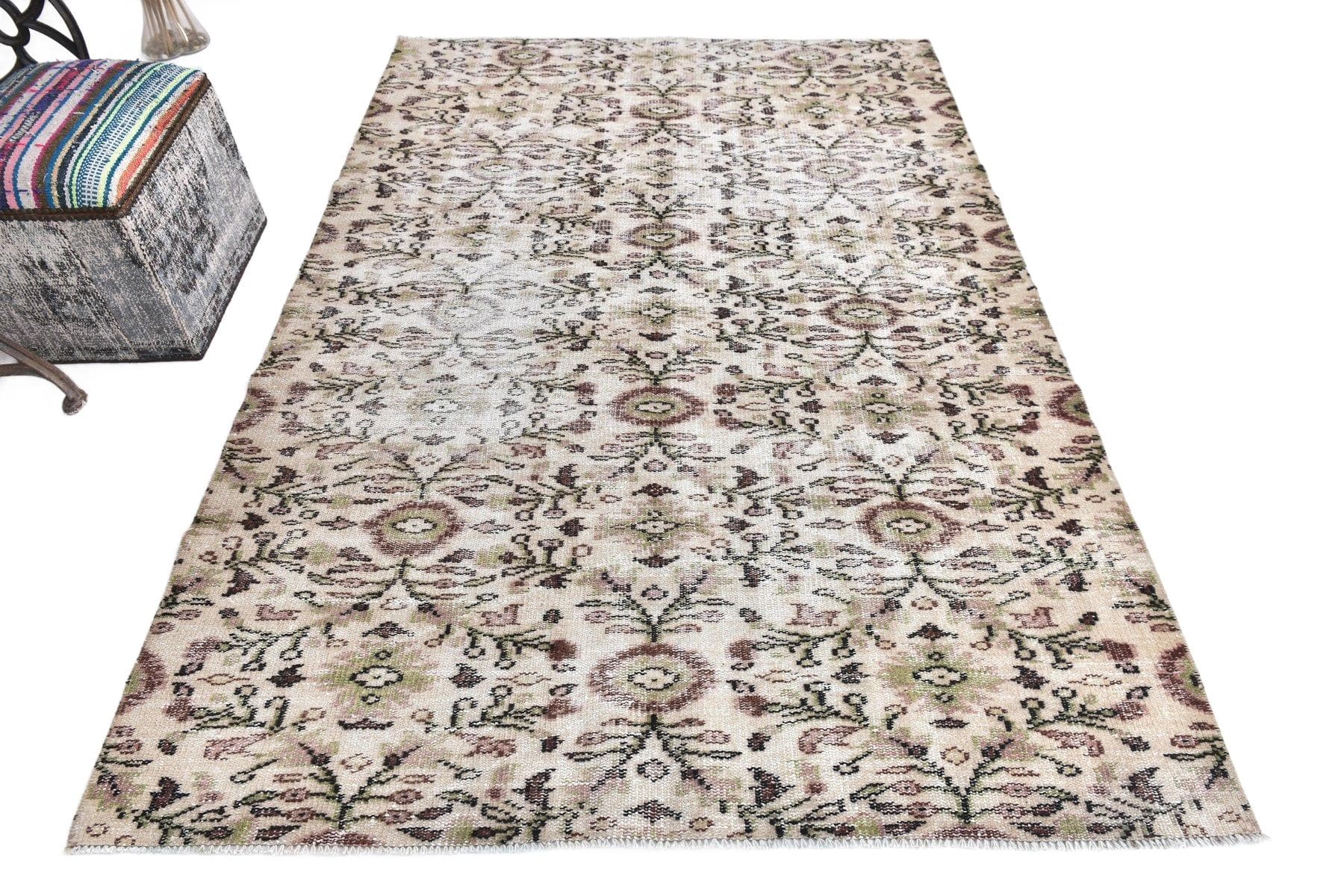 Rug 227x155 cm, beige, wool, Turkey, 1970s - 210189