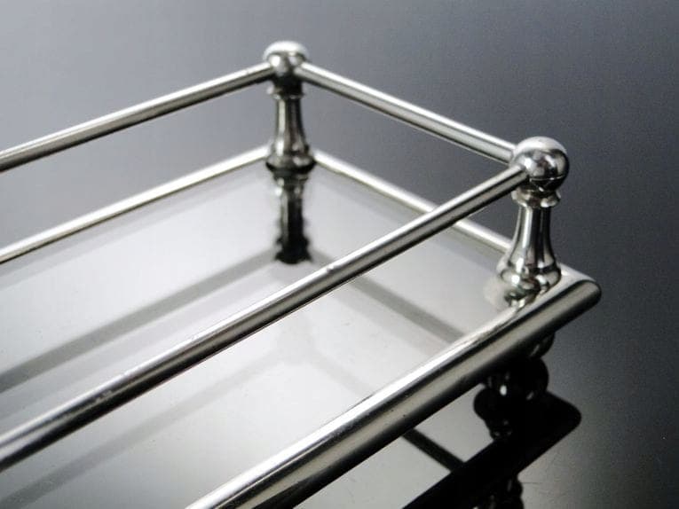 Taca Art Deco, szkło, mosiądz platerowany srebrny, Polska, lata 20. - 210211