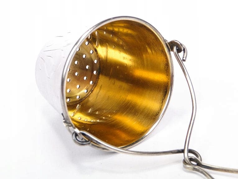 Sitko do herbaty, Art Nouveau, srebro, Rosja, lata 20. - 210254