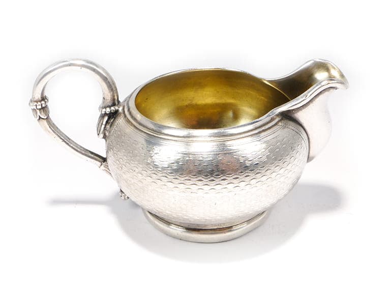 Mlecznik giloszowany, srebrny, mosiądz, Norblin & Ska., Polska, XIX w. - 210296