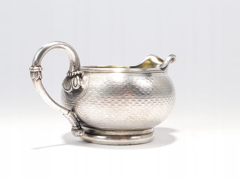 Mlecznik giloszowany, srebrny, mosiądz, Norblin & Ska., Polska, XIX w. - 210289