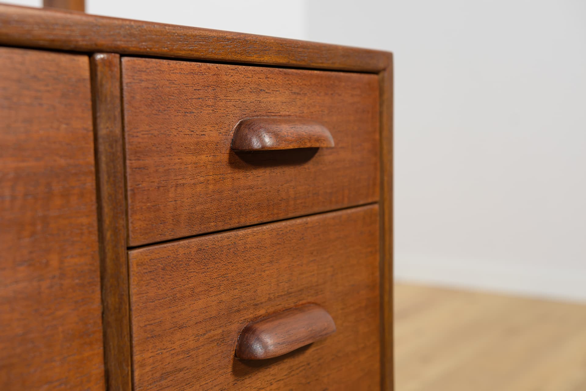 Toaletka, drewno tekowe brązowy, Ølholm Møbelfabrik, Dania, lata 60. - 210307