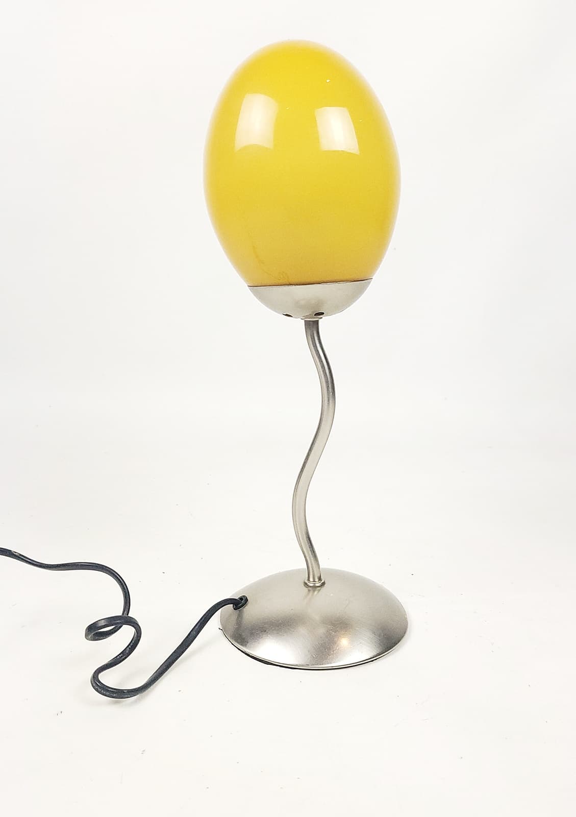 Lampa stołowa Memphis, żółty, szkło, lata 90. - 210505