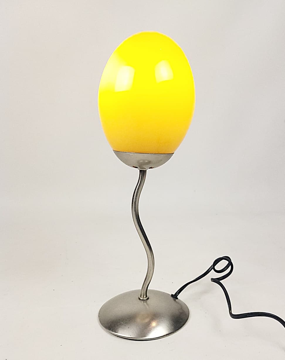 Lampa stołowa Memphis, żółty, szkło, lata 90. - 210507