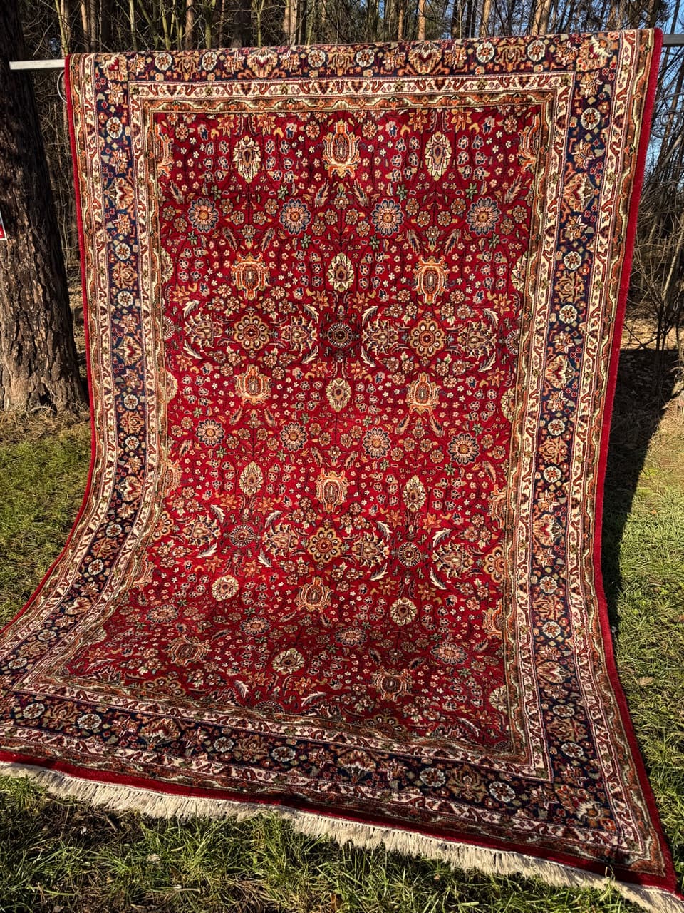 Dywan Indo Ispahan, multikolor, wełna, Indie - 210675